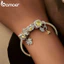 Bamoer 925 Sterling Sliver Charm Lá bạch quả Mặt dây chuyền Phụ kiện mùa thu Series cho vòng tay
