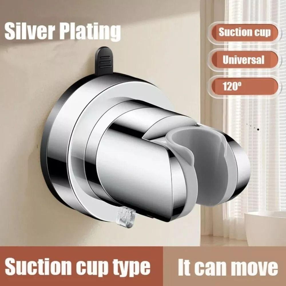 Giá đỡ đầu vòi hoa sen ICUCKO, Treo tường Không đục lỗ Vòi hoa sen Đế cố định, Lắp đặt không cần đục lỗ Phụ kiện phòng tắm di động Đế vòi hoa sen