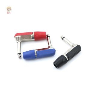 Twe 1 / 4 '' 6.35mm 2 Cực Mono Nam Jack Góc Phải Guitar Cắm Adapter Kết Nối VN
