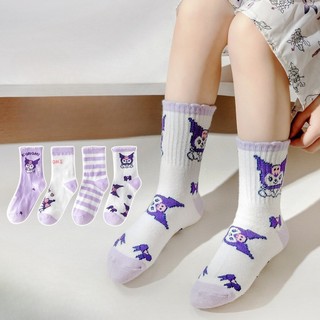 2024 Mùa Xuân Mới Mùa Hè Trẻ Em Hoạt Hình Tất Cotton Mỏng Thoáng Khí Cho Bé Trai Và Bé Gái Cinnamoroll