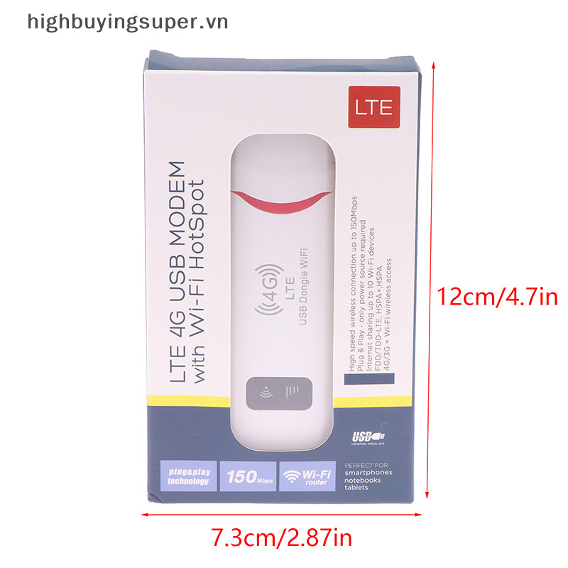Hbs 4G Router LTE Không Dây USB Dongle WiFi Router Di Động Băng Thông Rộng Modem Dính Thẻ Sim USB Adapter Bỏ Túi Router Mạng Adapter HOT | BigBuy360 - bigbuy360.vn
