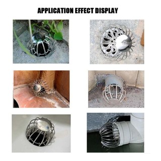 CLEARLINE Mái che thoát nước ban công bằng thép không gỉ dịch chuyển lớn, ống tròn chống tắc ngoài trời kèm nắp ống nước