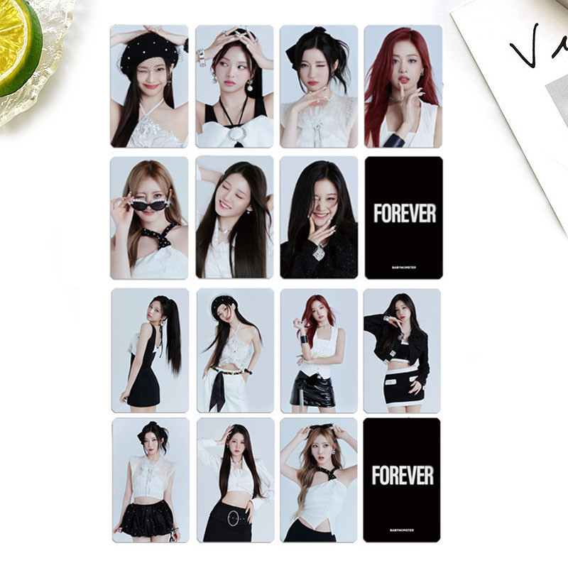 6-8pcs BABYMONSTER FOREVER Lomo Cards BABYMONS7ER Album HAPPY 100 DAYS ...