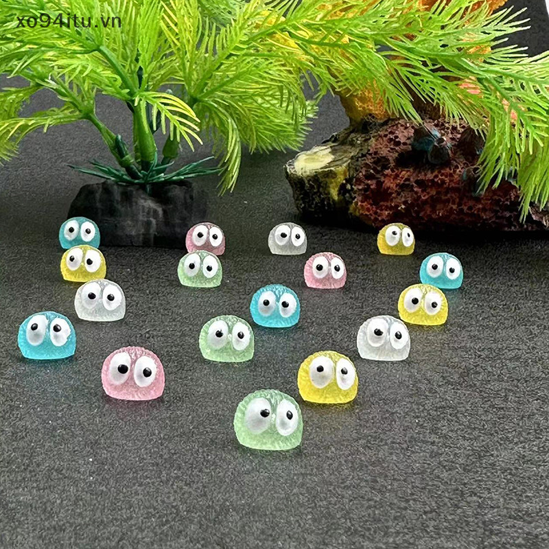 XOITU 10 Chiếc Dạ Quang Bánh Yêu Tinh Đen Sprite Vịt Hình Trang Trí Nhà Phát Sáng Thu Nhỏ Cổ Tích Trang Trí Phụ Kiện VN