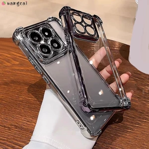 Dành Cho OPPO A79 2023 A78 A58 5G A58x A38 A18 4G Ốp Điện Thoại Có Ống Kính Máy Ảnh Mạ Sáng Bóng Kinh Doanh Đơn Giản Sang Trọng Trong Suốt Bốn Góc Vỏ Mềm Chống Sốc