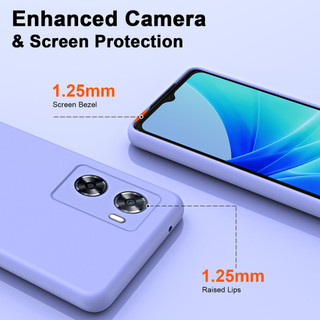Dành Cho OPPO A57 A57s A57e A77 A77s 4G Ốp Lưng Silicon Lỏng Nâng Cấp Với Viền Vuông Bảo Vệ Camera Mềm Chống Trầy Xước Lớp Lót Microfiber Chống Sốc Mỏng