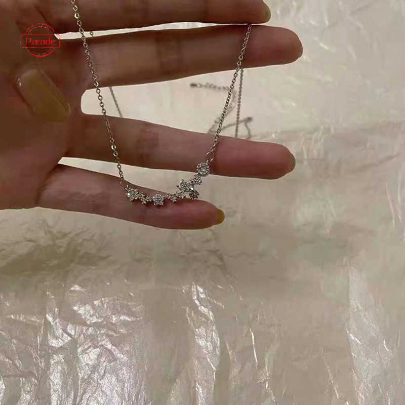 Cuộc diễu hành Tinh Tế Ngôi Sao Zircon Vòng Cổ Kim Loại Nữ Quyến Rũ Ngọt Ngào Đáng Yêu Ánh Sáng Xương Đòn Dây Chuyền Vòng Cổ Bé Gái Trang Sức Dự Tiệc Quà Tặng VN