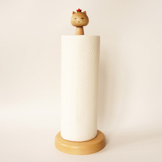 Nhà Lưu Trữ Hoạt Hình Sáng Tạo Lắc Đầu Búp Bê Dọc Giá Đỡ Khăn Nhà Bếp Lười Rag Giá Để Đồ Cuộn Gỗ Giá Đựng Giấy