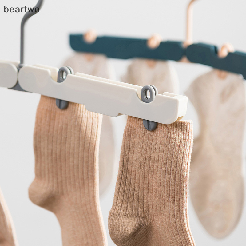 < Beartwo > Móc treo gấp du lịch Móc treo di động Giá phơi ngoài trời chống trượt Dễ dàng lưu trữ Tiết kiệm không gian Sắp xếp lưu trữ đẹp