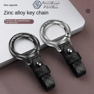 Móc khóa ô tô đa năng FANIELLAPOWELL, Móc khóa da dụng cụ ngoài trời Carabiner, Giá đỡ chìa khóa ô tô bằng hợp kim kẽm di động