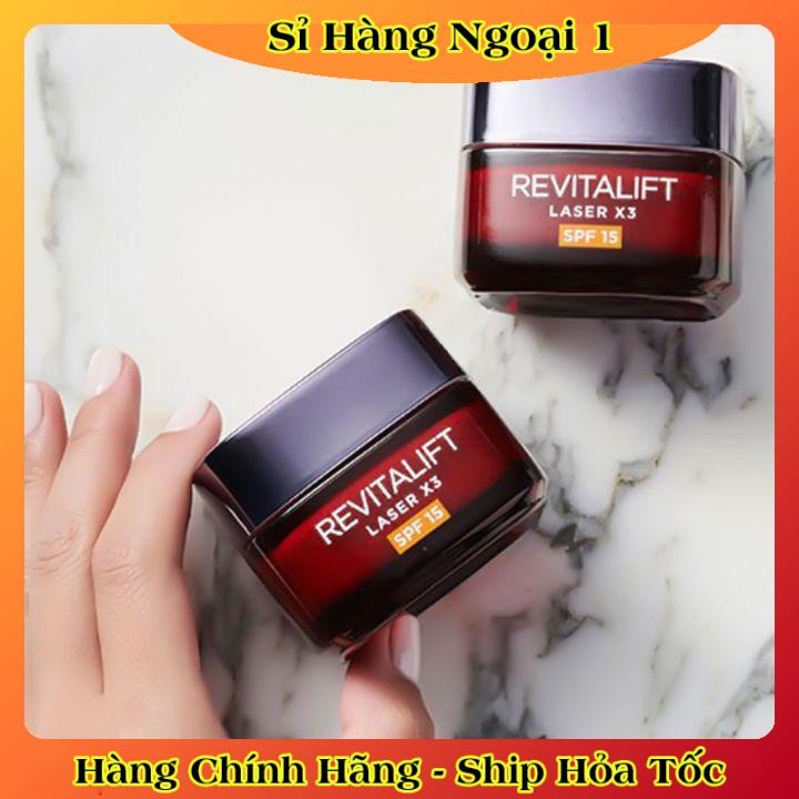 KEM DƯỠNG DA CHỐNG LÃO HÓA – GIÚP MỜ THÂM NÁM LOREAL REVITALIFT LASER X3, 50ML -Date mới Đủ Bill