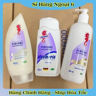 Sữa tắm cá ngựa hương nước hoa ALGEMARIN Exclusive Perfume Shower Gel chai nhọn/vuông 300/600ml của Đức