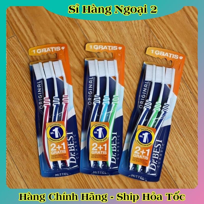 Bàn chải đánh răng DR Best set 3 chiếc - Hàng nội địa Đức