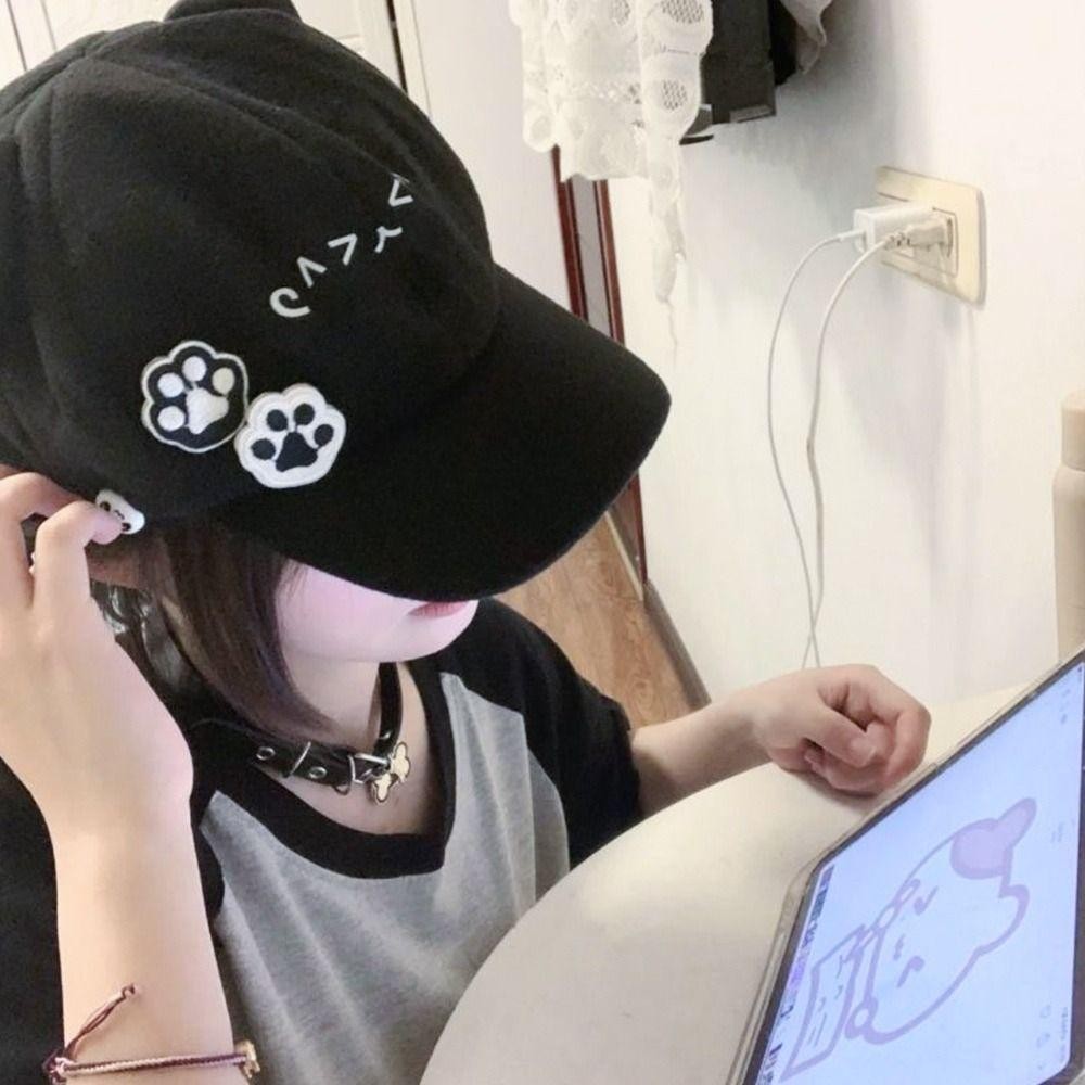 Mũ nồi JVSUB, Mũ Newsboy Y2k dễ thương, Mũ bóng chày du lịch Nhật Bản thông thường thời trang dành cho nữ Cô gái