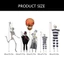 Exhila Trang trí Halloween Bộ xương toàn thân với chân đế có thể đặt ra để trưng bày ngôi nhà ma ám và trang trí tiệc Skull O