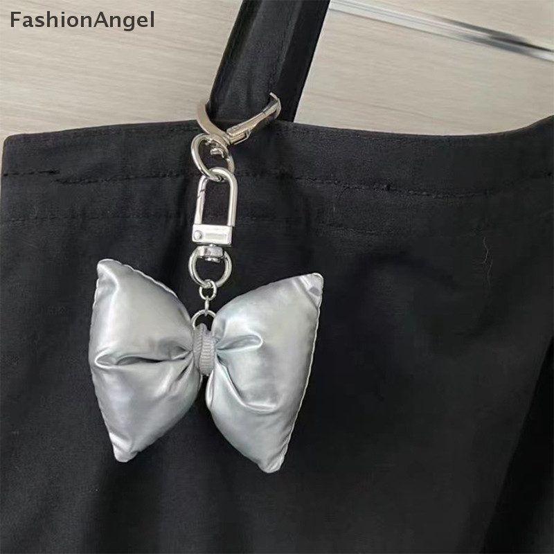 Fashionangel Y2K Móc Khóa 3D Đầy Cotton Nơ Trái Tim Móc Khóa Ngọt Ngào Mát Bé Gái Túi Mặt Dây Chuyền Dây Xích Điện Thoại Phụ Kiện Trang Sức Thời Trang TH