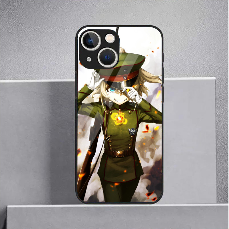 Youjo Senki - Saga Of Tanya The Evil Kính Cường Lực Ốp Lưng Điện Thoại IPhone 15 14 13 12 11 Pro XS Max Plus Mini X XR 8 7 6s SE2 / 3 Cover
