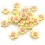 Hạt Thời Trang 10 Chiếc Phụ Kiện Trang Sức Hoa UV Mạ Dazzle 16 Mm Acrylic Hai Màu DIY Vòng Tay Vòng Cổ Chất Liệu Đính Hạt