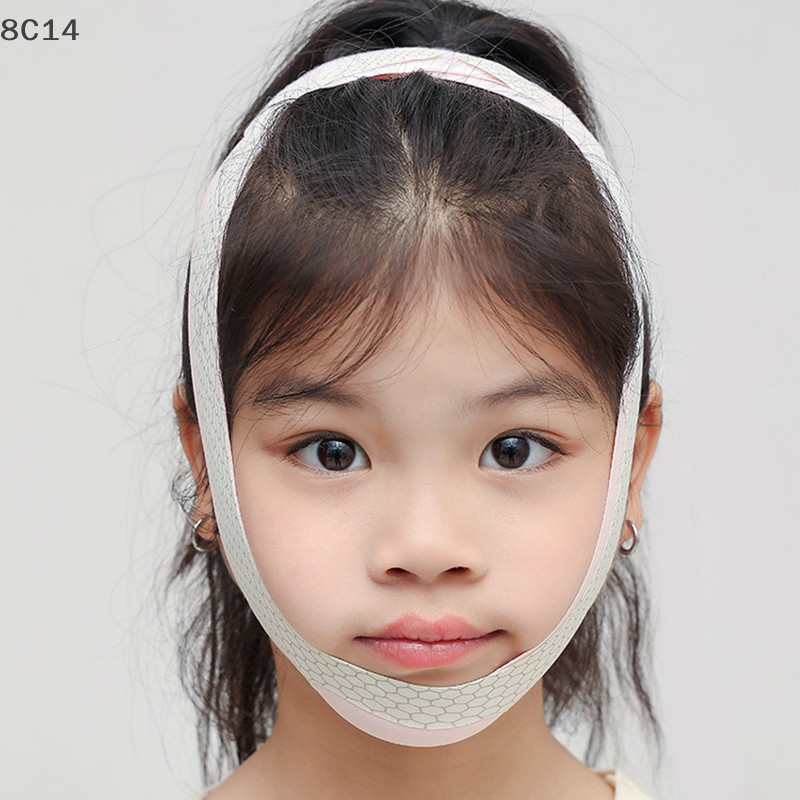 GVERLCRTN Máy định hình mặt chữ V, đai nâng cằm cho trẻ em, dây đeo massage, chăm sóc da mặt, tái sử dụng [8C]