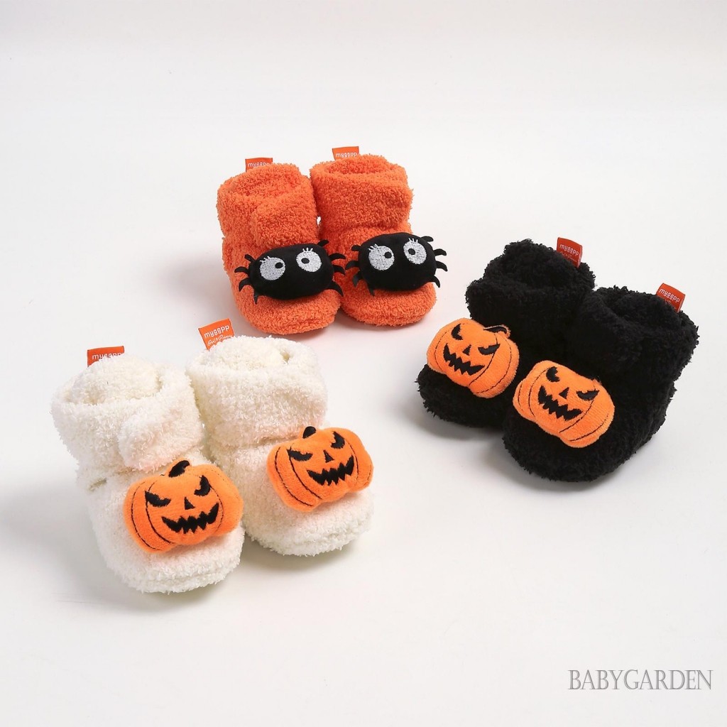 Baga-baby Halloween Booties Dép Mềm Chống Trơn Trượt Thu Đông Ấm Áp Trẻ Sơ Sinh Giày Tập Đi Đầu Tiên