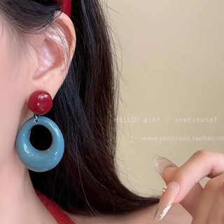 Bông tai tương phản cổ điển dành cho nữ Bông tai khí chất sang trọng nhẹ nhàng mùa thu đông