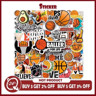 Bộ 50 NBA Bóng Rổ Hoạt Hình Miếng Dán Trang Trí Hành Lý Laptop Ván Trượt Thể Thao Graffiti Miếng Dán