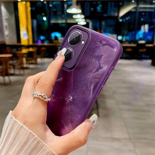 VIVO Y28S Y03 Y18 Y18E V2350 V2333 V2345 y18i y03t Đi kèm với màng ống kính, miếng dán lông vũ đầy màu sắc, bột lấp lánh gradient, vỏ điện thoại mềm trong suốt
