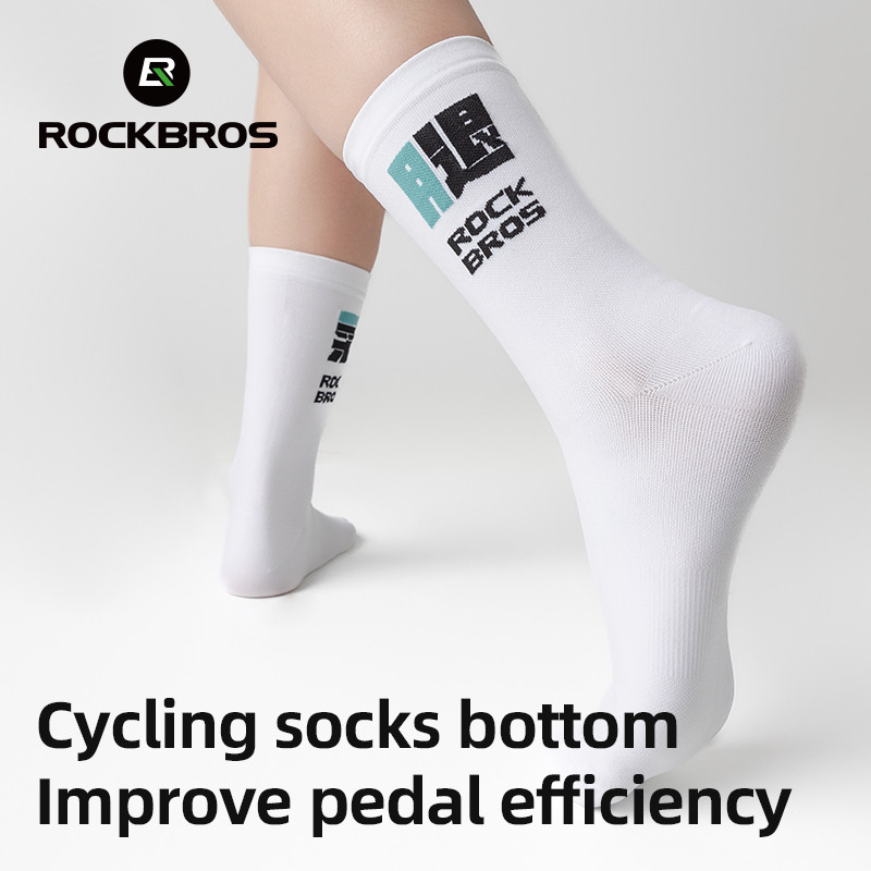 Rockbros Tất Đi Xe Đạp Giữa Chân Đàn Hồi Cao Thoáng Khí Nhanh Khô MTB Xe Đạp Đường Bộ Thể Thao Chạy Bộ Tất Nam Nữ
