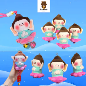 Đồ chơi bông búp bê Phật nhỏ Kawaii, móc khóa mặt dây chuyền, trang trí túi, quà tặng sinh nhật