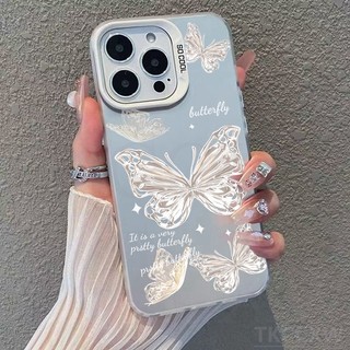 Ốp In Hình Retro Fantasy Xanh Trắng Bướm Dành Cho Redmi K70 K60 K50 K40 K30 Pro Ultra Gaming K70E13C 12C 10C 9C 12 10 A1 A2 Vỏ Bảo Vệ Bạc Màu Mờ