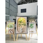 [Mã shopee 60K] Bộ 3 Tranh Tráng Gương Treo Tường Cao Cấp khung hợp kim Voi Con Trang Trí Phòng Khách, Phòng Ngủ CANVAS — ảnh 7
