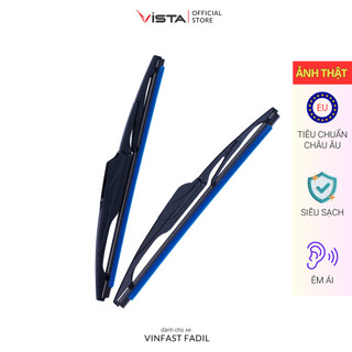 Bộ Gạt Mưa Vista Kính Hậu Cho Xe Ô Tô Vinfast Fadil - Lưỡi Silicon - Tiêu Chuẩn Châu Âu - Siêu Sạch - Siêu Bền