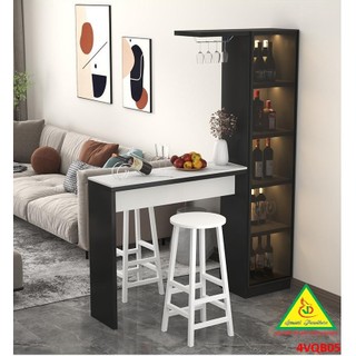 Quầy bar mini kiêm vách ngăn phòng khách nhà bếp 4VQB05 ( Không ghế )- NỘI THẤT LẮP RÁP VIENDONGADV