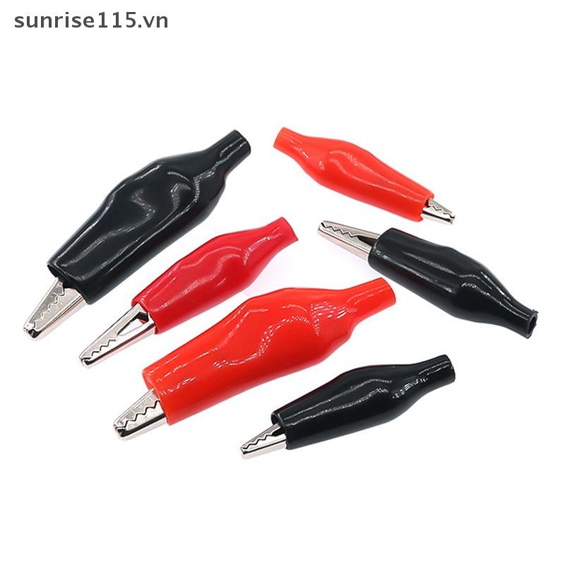 Srvn 10 chiếc Kẹp cá sấu 28mm có vỏ Kẹp cá sấu Kẹp điện nhỏ Kẹp thử nghiệm Kẹp kim loại nhỏ.