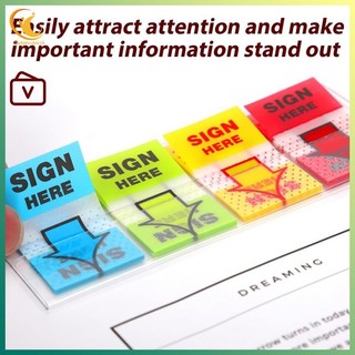 [Ygdgentgklh.vn] 500 Miếng Dán Ký Ở Đây, Nhãn Dán Dấu Hiệu Dính Ở Đây Tabs Sign Post Here Flags for Home Office School (4 Màu)