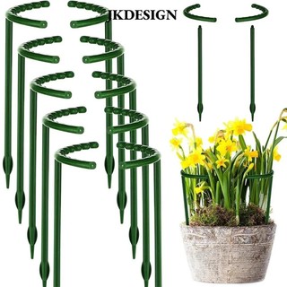 Jkdesign Bộ 4/8/12 vòng hỗ trợ cây trồng, giá đỡ cọc nhựa chống tắc có thể tháo rời, thanh hỗ trợ cụ thể cho cọc hoa