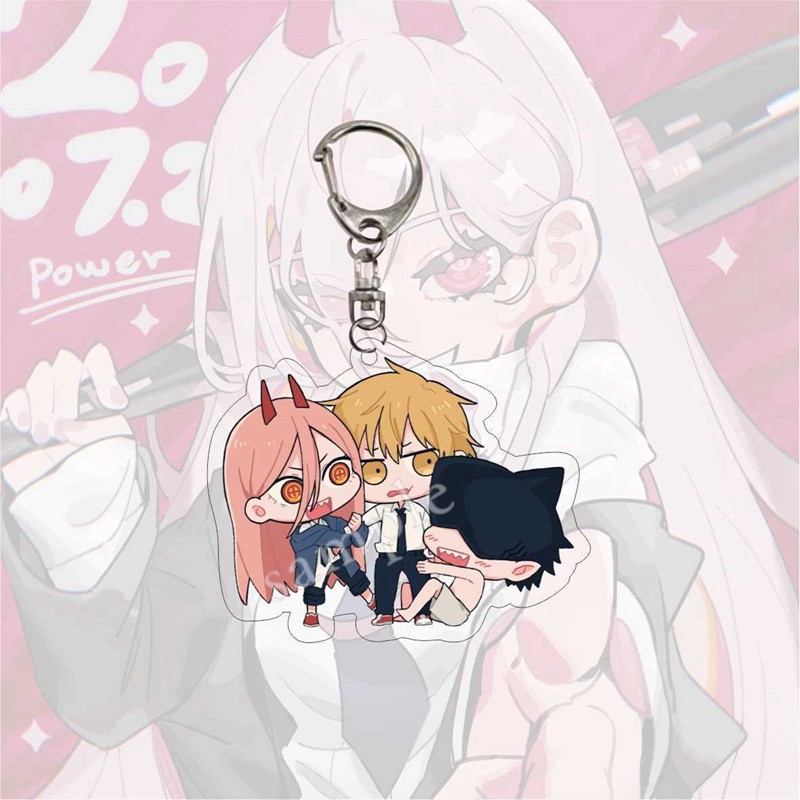 Móc Khóa Hình Nhân Vật Anime Chainsaw Man Pochita Power Makima Angel Hayakawa Aki 6cm