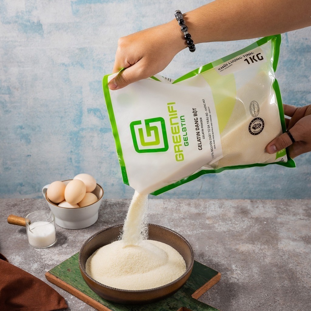 Bột gelatin Greenifi gói 1kg