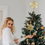 Trang trí trên cây bông tuyết lấp lánh bằng vàng - Mặt dây chuyền Topper hình ngôi sao năm cánh trên cây thông Noel - Sáng sủa, đa phong cách - Đạo cụ trang điểm Giáng sinh - Trang trí tiệc năm mới tại nhà
