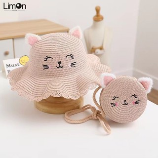 Mũ Cói Che Nắng Viền Gợn Sóng Phong Cách Hàn Quốc Ngọt Ngào Thời Trang Mùa Hè Mới Cho Bé Gái