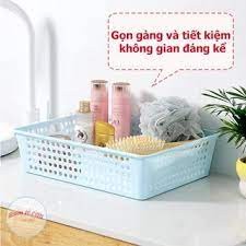 Khay nhựa chữ nhật, rổ nhựa B5, A4 Việt Nhật đa năng đựng tài liệu, đồ dùng văn phòng, học tập
