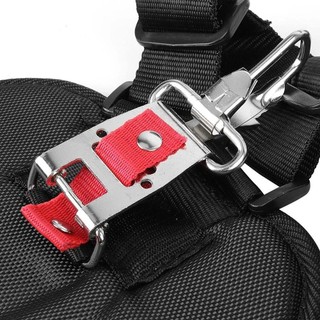 FURNIGO Dây đeo vai đôi máy cắt cỏ/chổi/tông đơ, dụng cụ làm vườn có thể điều chỉnh, màu đen đa năng