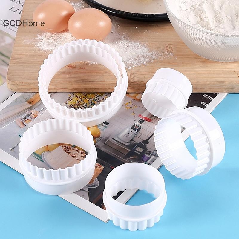 Gcdhome 6 Cái / bộ Dụng Cụ Cắt Bánh Quy Hai Mặt Sóng Trắng Cho Dụng Cụ Nhà Bếp Nướng Bánh Ngọt Sô Cô La Kẹo Dụng Cụ Cho Gia Đình Bánh Ngọt HOT
