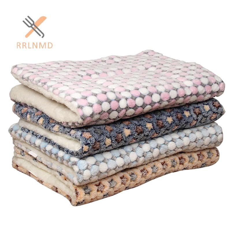 RRLNMD Giường Cho Chó Thú Cưng Nệm Chăn Lông Cừu Mềm Nệm Con Chó Con Sofa Thảm Miếng Lót Mùa Đông MỚI