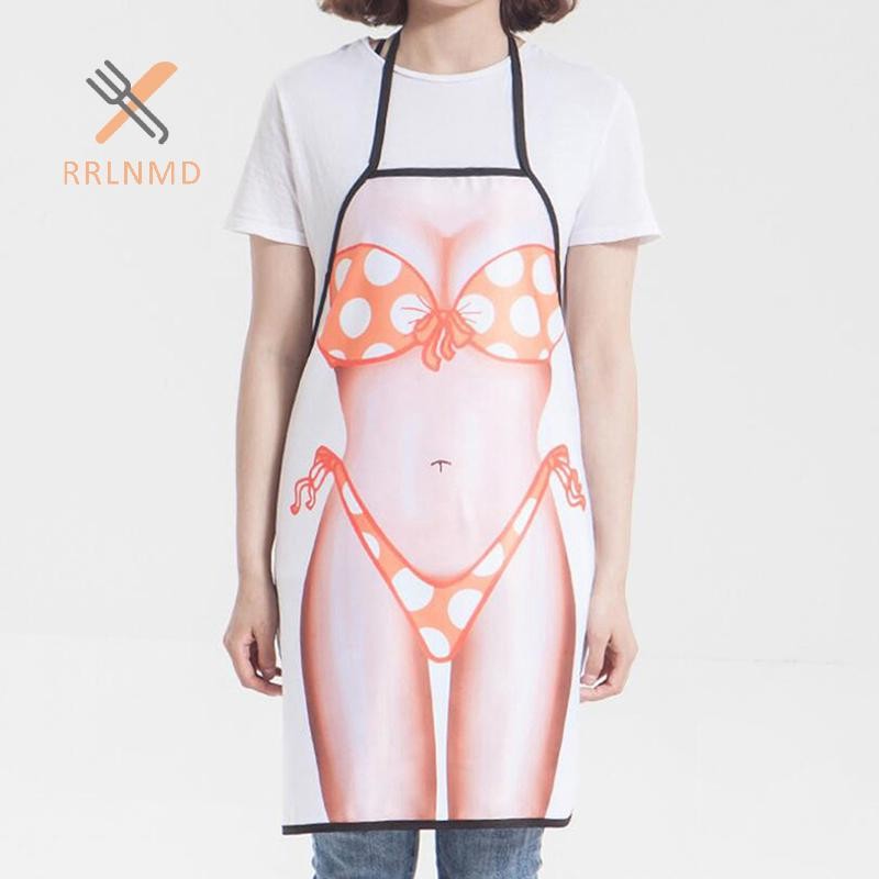 Rrlnmd Muscle Man Gợi Cảm Người Phụ Nữ Ngộ nghĩnh Nhà Bếp Tạp Dề Cho Người Phụ Nữ Trang Trí Nhà Cửa Quà Tặng MỚI