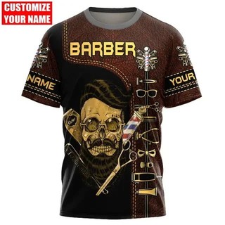 Ngộ nghĩnh Cắt Tóc Đồng Nhất Nam Áo Thời Trang Hip Hop Bông Tai Kẹp 3D Tùy Chỉnh In Tee Cổ Tròn Quá Khổ Tay Ngắn Rời Áo