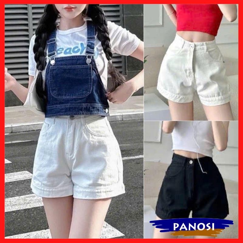 Quần short jeans đùi nữ form chữ A quần đùi, quần jeans nữ lưng cao nhiều màu kiểu dáng basic dễ mặc dễ phối Q101-PANOSI