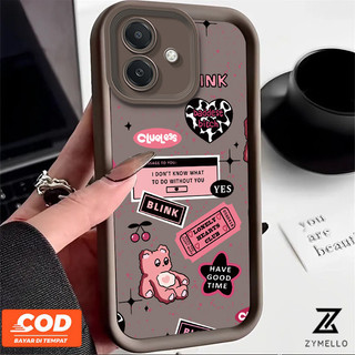 Ốp Điện Thoại OPPO A3X A3 PRO A5 PRO A80 A60 A79 A38 A18 A17 A57 2022 4G A78 A58 A7 A5S A12 Ốp Điện Thoại TPU Chống Sốc Gấu Nhãn Hồng