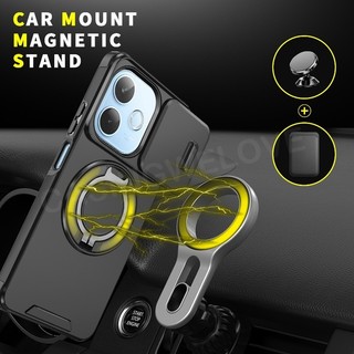 Ốp Điện Thoại Cho Oppo A5 Pro A3 A3X A5i A40 A40M A5x Pro A6T A6X A6s A6 Pro 4G 5G Giáp Chống Sốc Đẩy Kéo Cửa Sổ Camera Bảo Vệ Vỏ Kim Loại Giáp Nhẫn Đứng Xe Camera Bảo Vệ Co