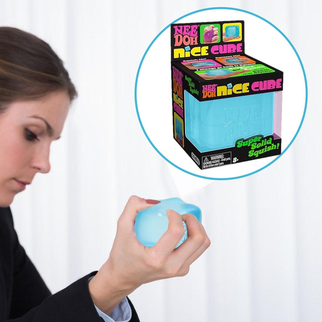Schylling Needoh Nice Cube Đồ chơi bóp giác quan Chống dính Co Giãn Bóng giác quan Thư giãn Bóp Goodie Túi Chất độn cho trẻ em Người lớn sonlekvn